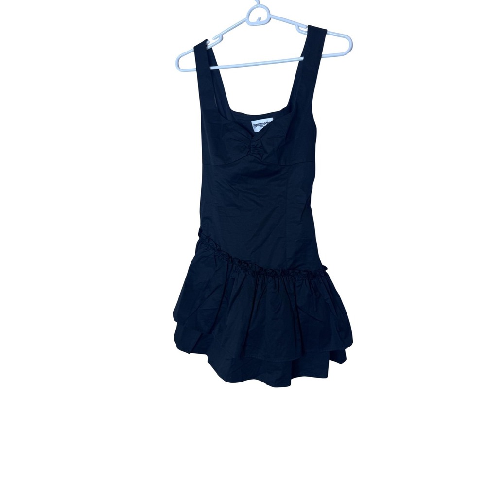 Princess Polly Dress Womens 6 Black Corset Lace Up Ruffle Mini Fit Flare Party